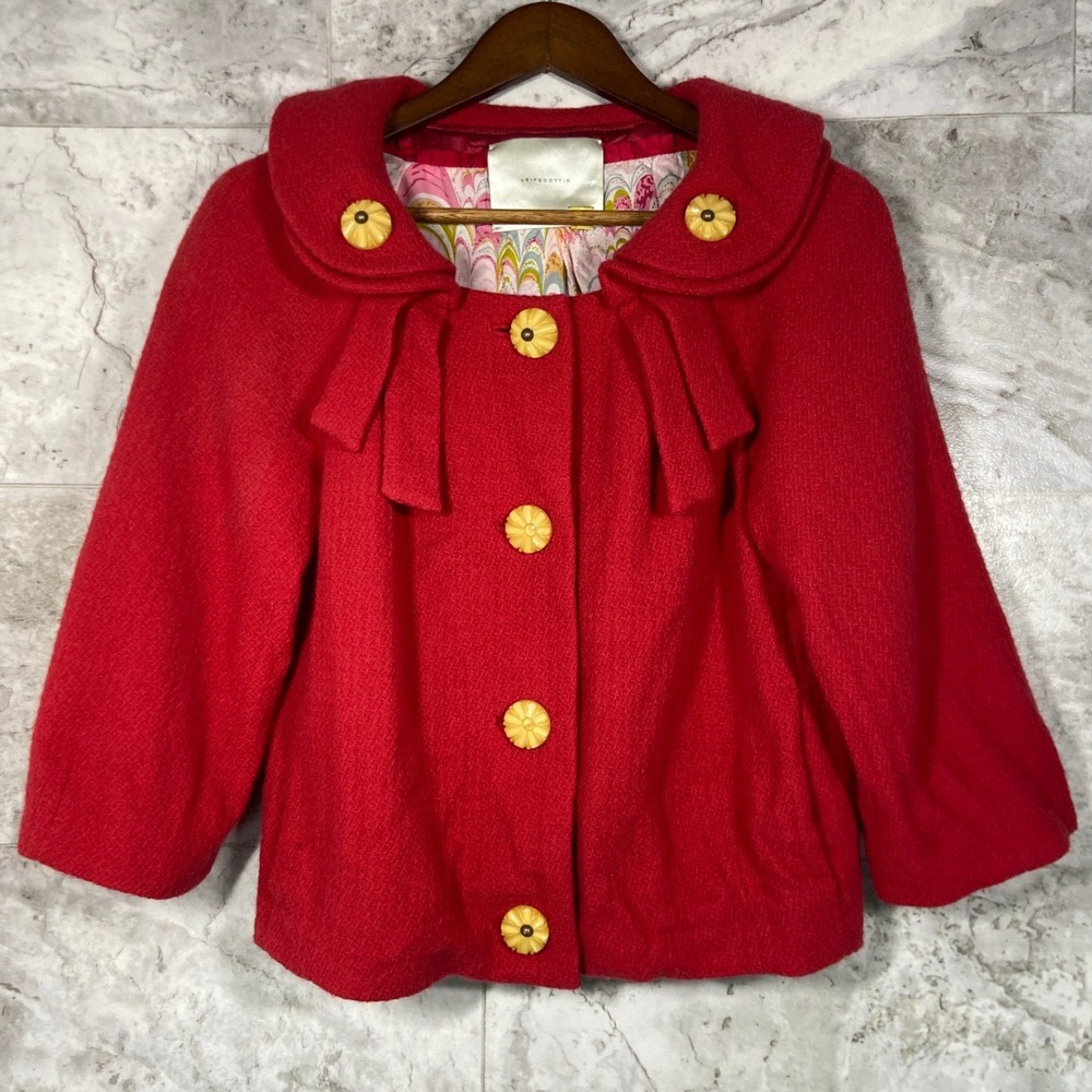 Leifsdottir Red Jacket with Gold Buttons